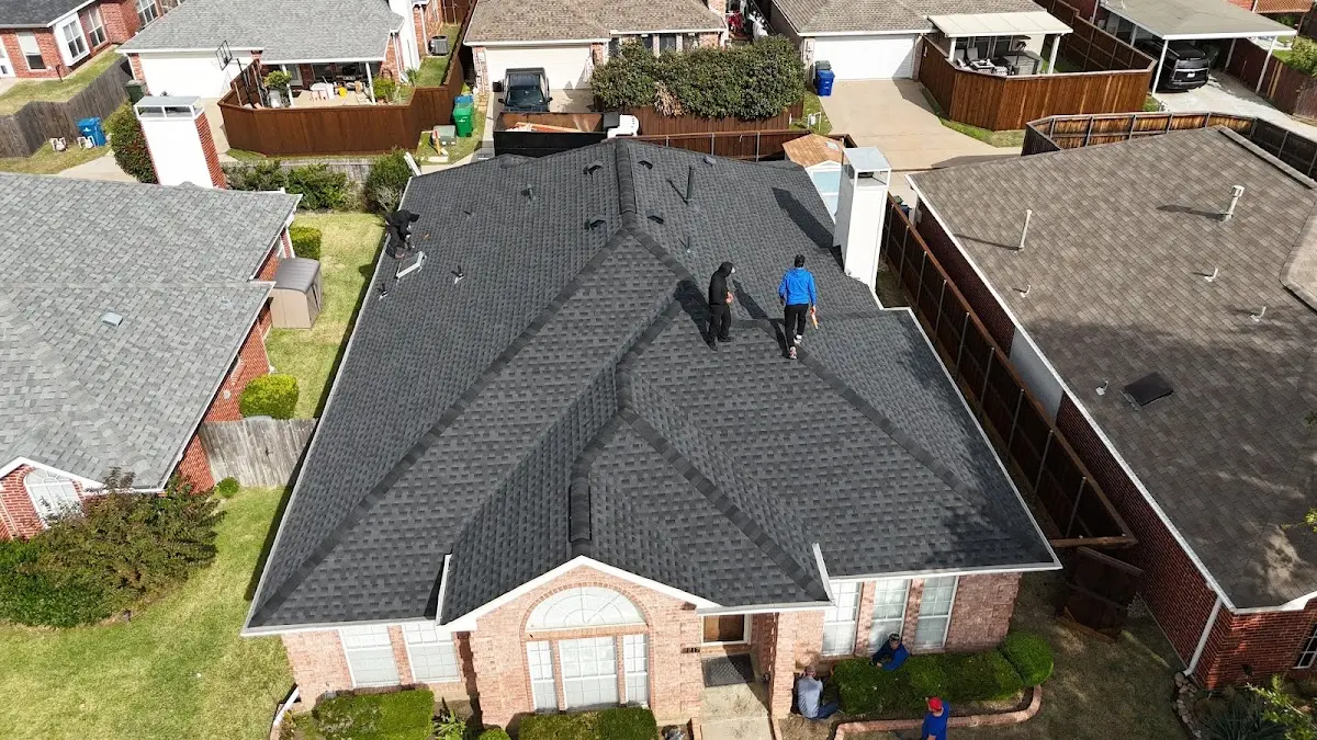 Slate & Tile Roof Repair work in progress on a Hesperia property